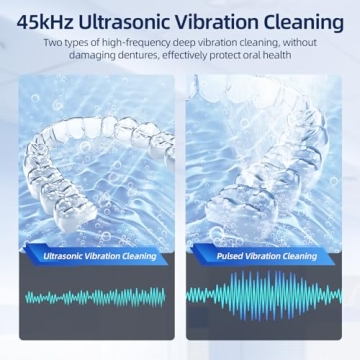 Ultrasonic Retainer Cleaner for Dental Hygiene and Jewelry
