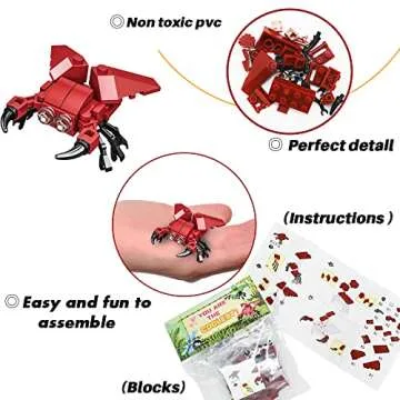 WODMAZ 24 Packs Insect Building Blocks, Insect Animals Building Toy for Easter Gifts Classroom Prizes, Goodie Bags Easter Basket Stuffers, Valentine Party Favor Toys Boys Girls