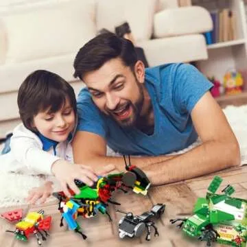 WODMAZ 24 Packs Insect Building Blocks, Insect Animals Building Toy for Easter Gifts Classroom Prizes, Goodie Bags Easter Basket Stuffers, Valentine Party Favor Toys Boys Girls