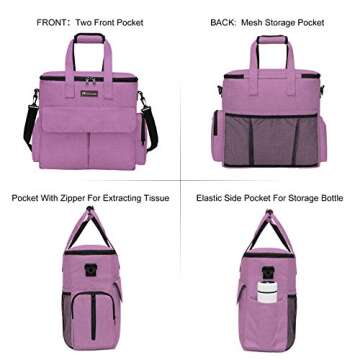 Modoker Dog Food Tote Bag, Airline Approved Pet Gear Travel Set Portable Diaper Accessories Organize...