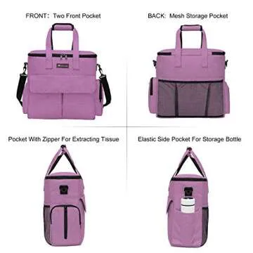 Modoker Dog Food Tote Bag, Airline Approved Pet Gear Travel Set Portable Diaper Accessories Organize...