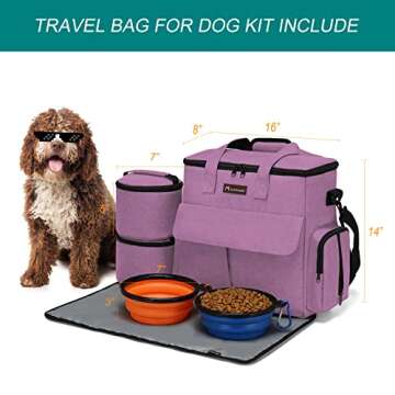 Modoker Dog Food Tote Bag - Travel Set for Pets