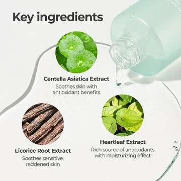 numbuzin No.1 Toner | Pure-Full Calming Herb Toner | Breakouts, Redness, Excess Oil Control | Centella Asiatica, Heartleaf, Licorice Root | Acne-Prone, Sensitive Skin | 10.14 fl. oz.