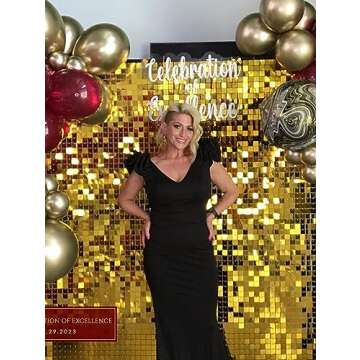 BEAGIMEG Women's Sexy Ruffle Sleeve Elegant V Neck Backless Evening Formal Maxi Dress Black