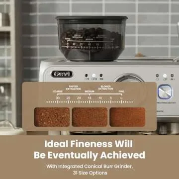 Gevi Dual Boiler Espresso Machine with Built-in Grinder