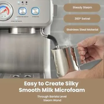 Gevi Dual Boiler Espresso Machine with Built-in Grinder