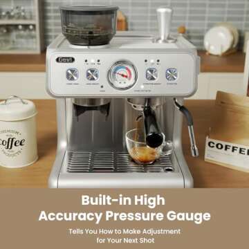 Gevi Dual Boiler Espresso Machine with Built-in Grinder