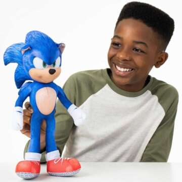 13" Sonic the Hedgehog Plush | Talking Features from Sonic 2 Movie