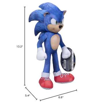 13" Sonic the Hedgehog Plush | Talking Features from Sonic 2 Movie