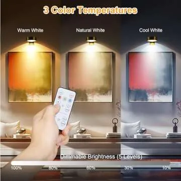 Rechargeable Picture Lights - Remote Dimmable Art Lighting