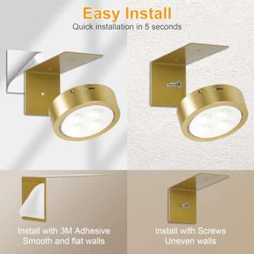 Rechargeable Picture Lights - Remote Dimmable Art Lighting