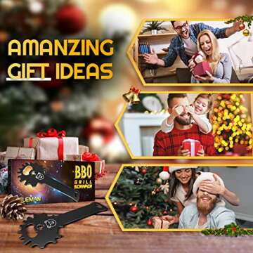 Grilling Gifts for Men Stocking Stuffers BBQ Grill Scraper: Women Gifts for Christmas Grill Accessor...