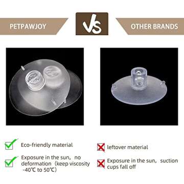 PETPAWJOY Cat Window Perch, Strong Suction Cups Easy Clean Safety Cat Hammock Window Seat for Large Fat Cat or Double Cats (Up to 50lbs)