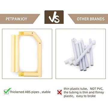 PETPAWJOY Cat Window Perch, Strong Suction Cups Easy Clean Safety Cat Hammock Window Seat for Large Fat Cat or Double Cats (Up to 50lbs)