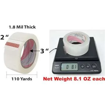 iMBAPrice Sealing Tape - 1 Box of Premium (36 Roll of 110 Yards) 36x330 Feet Long 2" Wide Ultra Clea...