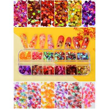 Warmfits Maple Glitter Set for Dazzling Autumn Nail Art