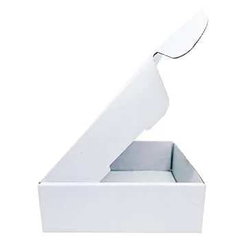 Small White Box 6 x 6 x 2 Inch 50 Pack Recyclable Corrugated Gift Mailers Storage Business Packaging Shipping Boxes