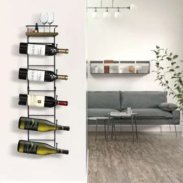 Wall Mounted Towel Rack with Top Shelf & Organizer