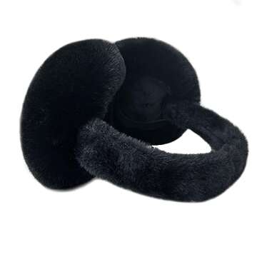 Yedilen Women Winter Ear Muffs - Soft Faux Fur Headband Earmuffs Foldable Cute Ear Warmers For Cold ...
