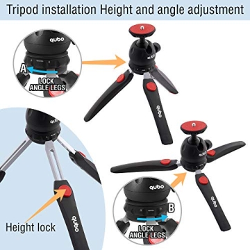 Qubo Mini Tripod for Cameras and Phones - Compact Stand