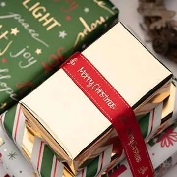 WRAPAHOLIC Christmas Wrapping Paper Set - 4 Rolls Deluxe