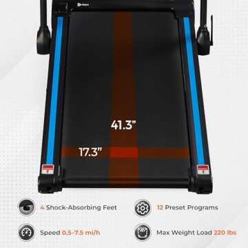 Lifepro Treadmill with Desk 3-in-1 Foldable Walking Pad - Compact Portable Small Folding Treadmill for Home, 0.5-7.5 MPH Speed, Under Desk Walking Pad with Removable Workstation, 220lb Weight Capacity