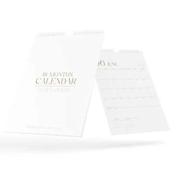 Karto Wall Calendar 2025 - Vertical 11x17 inch Runs Until June 2026 - Boost Your Productivity and Easy Planning with the Aesthetic Monthly Calendar - Stylish