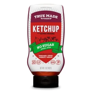 True Made Foods Healthy No Sugar Ketchup Squeeze Bottles