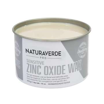 NaturaverdePro Zinc Oxide Soft Wax for Sensitive Skin, Body and Facial Hair Removal, Wax Hair Remove...