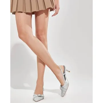 Coutgo Womens Slingback Kitten Heels Stylish Comfort