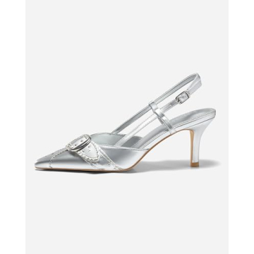 Coutgo Womens Slingback Kitten Heels Stylish Comfort