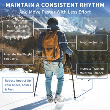 Aihoye Trekking Hiking Poles - Lightweight Adjustable 2 Pack