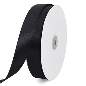 TONIFUL 1 Inch x 100yds Solid Satin Ribbons for Crafting, Gift Wrapping, and Decorations