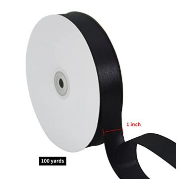 TONIFUL Solid Satin Ribbon 1" x 100yds for Crafting & Gifting