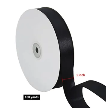 TONIFUL Solid Satin Ribbon 1" x 100yds for Crafting & Gifting