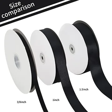 TONIFUL Solid Satin Ribbon 1" x 100yds for Crafting & Gifting