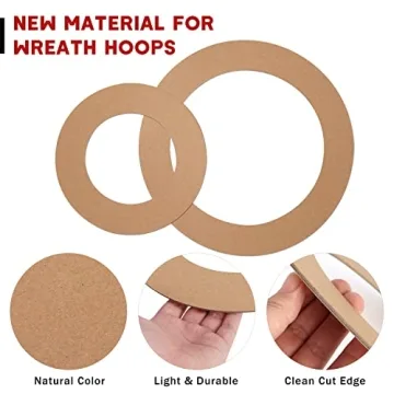 Sntieecr Cardboard Floral Wreath Hoops for Craft Projects