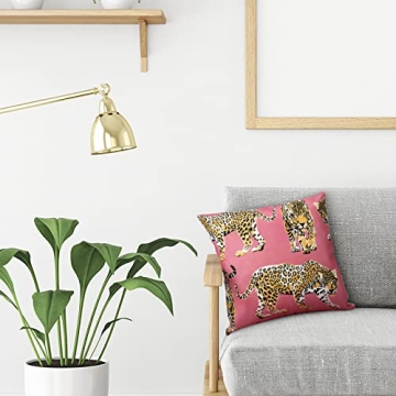 Buryeah Leopard Preppy Throw Pillow Covers Duo 18x18