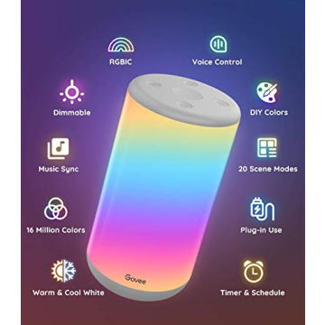 Govee RGBIC Table Lamp Smart LED with Music Sync