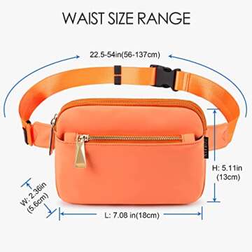 ZORFIN Fanny Packs for Women Men: Crossbody Belt Bag with Adjustable Strap - Fashion Waist Packs for...