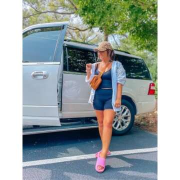 ZORFIN Fanny Packs for Women Men: Crossbody Belt Bag with Adjustable Strap - Fashion Waist Packs for Workout Running Traveling Hiking Orange