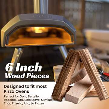 Firewood for Pizza Oven - All Natural Oak, 10lbs, Kiln Dried