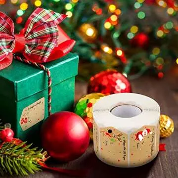 Zonon 720 Christmas Gift Tags Stickers for Holidays