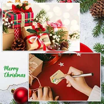 Zonon 720 Christmas Gift Tags Stickers for Holidays