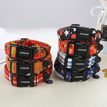 DOGWONG Cotton Dog Collar for Pets in Halloween Designs