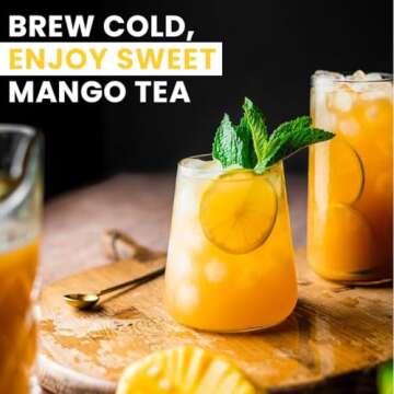 IntegriTEA Green Mango Flavored Green Tea, 6 Organic Unsweetened Iced Tea Bags, 6 Gallons, Hot or Co...