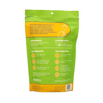 IntegriTEA Green Mango Flavored Green Tea, 6 Organic Unsweetened Iced Tea Bags, 6 Gallons, Hot or Cold Brew, Fairly & Sustainably Sourced