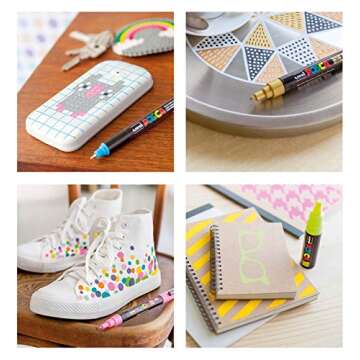 Posca Marker Brush in White, Posca Pens for Art Supplies, School Supplies, Rock Art, Fabric Paint, Fabric Markers, Paint Pen, Art Markers, Posca Paint Markers