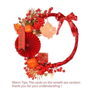 Almencla Chinese New Year Wreath for 2024 Festivities