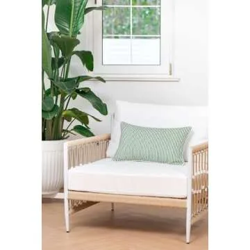 Coastal Lumbar Pillow Cover for Indoor Outdoor Use